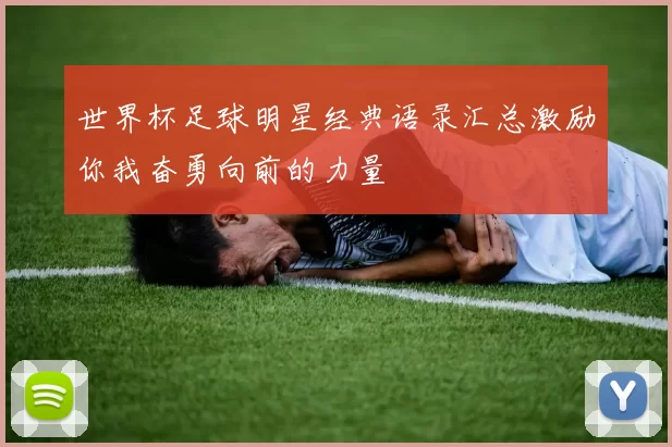 世界杯足球明星经典语录汇总激励你我奋勇向前的力量